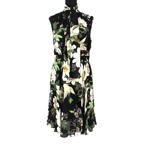 Carolina Herrera Dresses & Skirts - Carolina Herrera Floral Silk Sleeveless Mini Dress